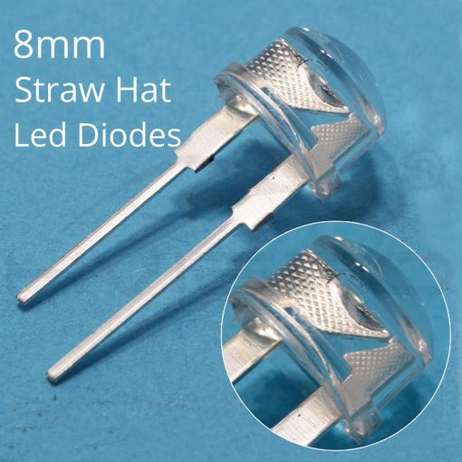 Straw Hat Mm White Mm Water Clear White Led Light Mm Round Led Light