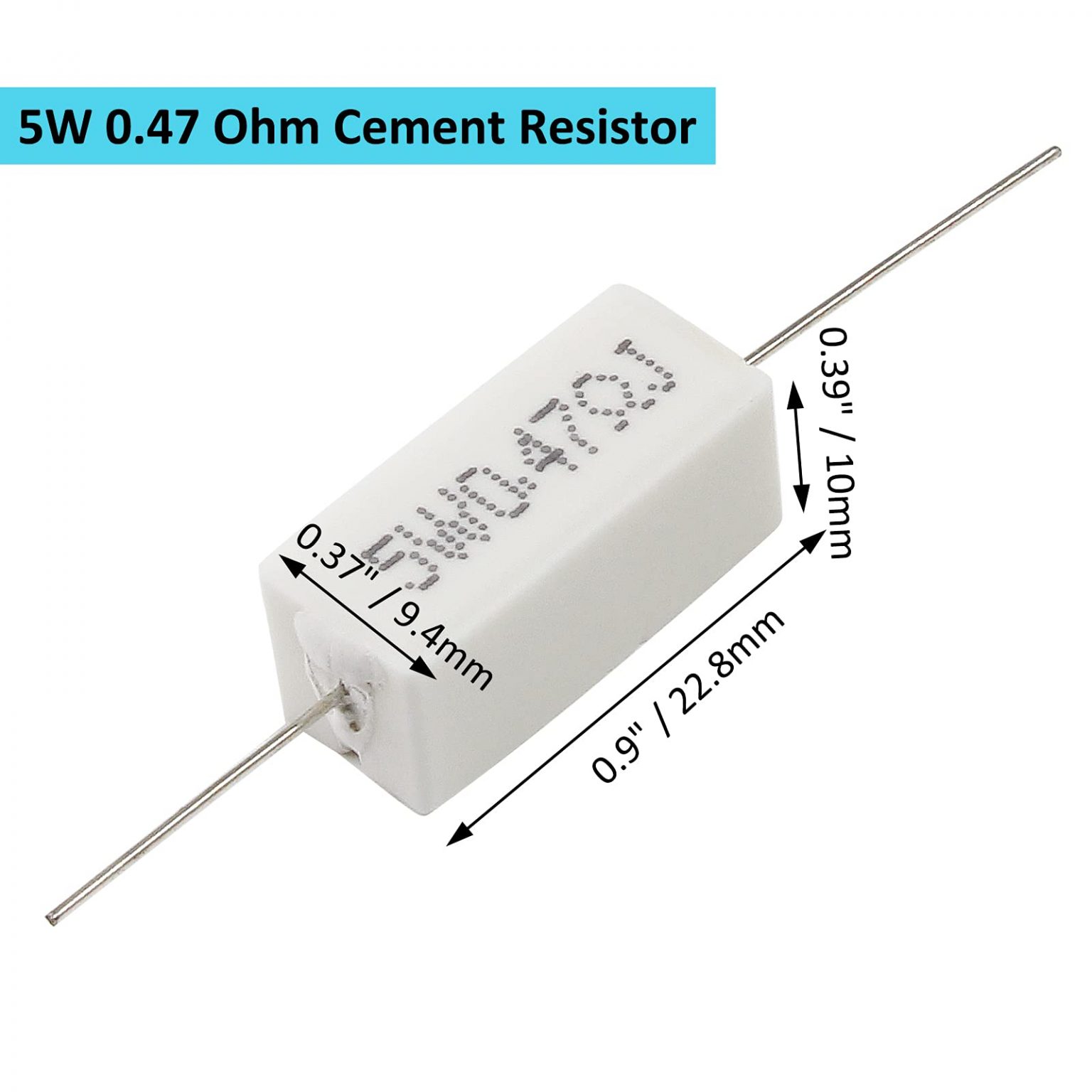 5Watt 0 47 Ohm WIREWOUND 5W 0 47 Ohm Ceramic