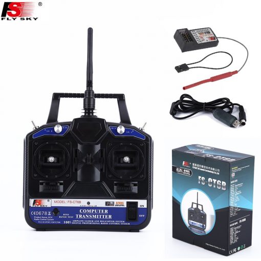 FlySky-FS-CT6B FS CT6B 2.4G 6CH RC Radio System TX FS-CT6B + RX FS-R6B 6CH RC Transmitter FS-R6B Receiver Remote Controller