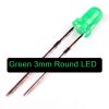 LED Green 3mm Round LED Light Emitting Diode Basic Green Light Bulbs For Electronics Project Indicator Front Panels Light DIY