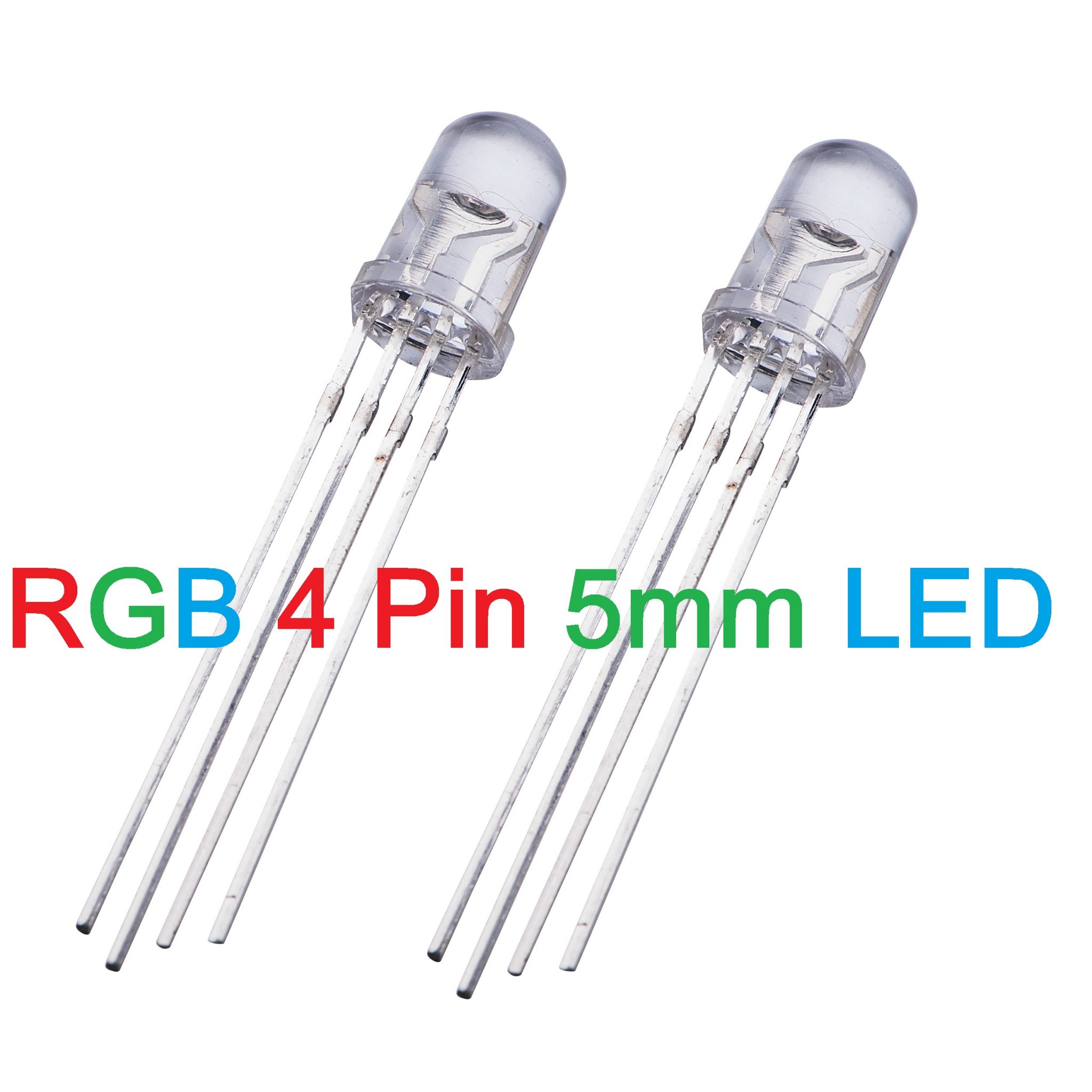 4 Pin RGB LED Light 5mm RGB LED Light Water Clear 5mm Round LED Light ...