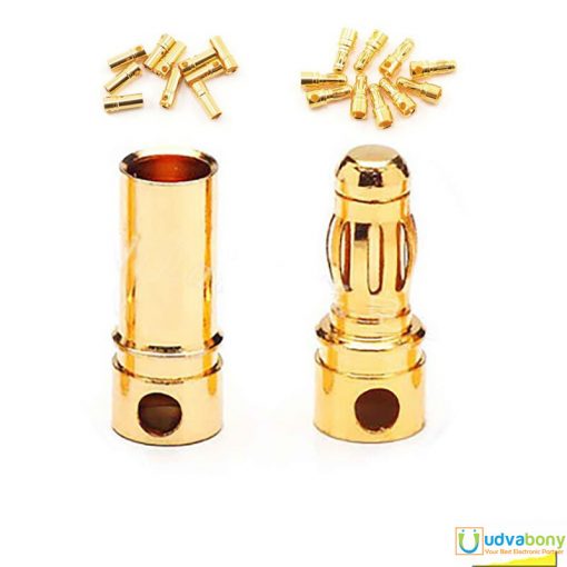 Gold Plated Banana Plug 3.5mm Male Female Bullet Connector 1-Pair  For ESC RC Battery Brushless Motor  Banana Plug