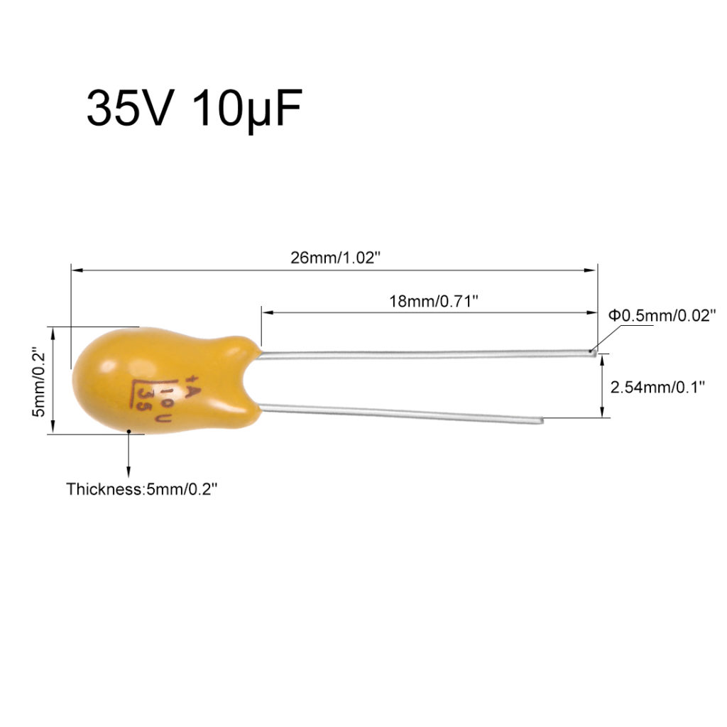 Tantalum Capacitor 10uF 35V - Udvabony.com - Electronics, Sensors ...