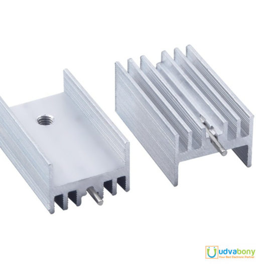 Aluminum Heat Sink 20x15x10mm Regulator Heatsink To 220 Heat Diffuse Cooling Silver Tone For Ic 8734