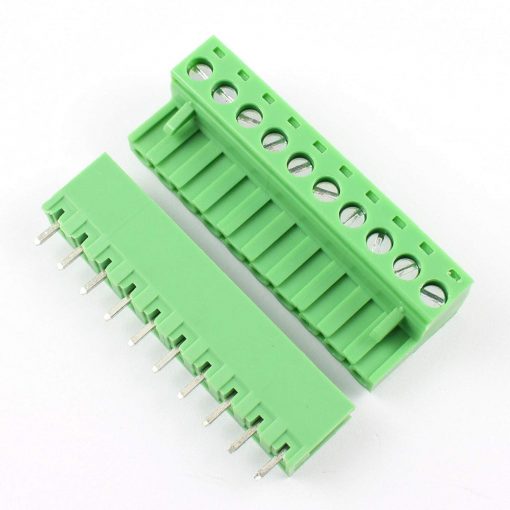 Screw Terminal Block 12 Pin 5.08mm Pitch Male Female Plug-in L Type Right Angle Connector Screw Terminal PCB Audio Video Accessories