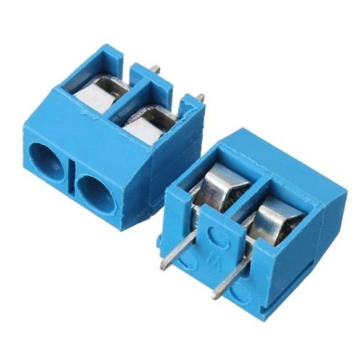 Blue Color 2 Pin Plug-In PCB Mount Straight Screw Terminal Block Connector 5.08mm Pitch Socket Strips For Arduino