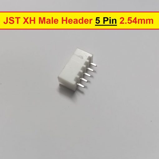 Female Housing JST XH Male Header 5 Pin 2.54mm Pitch Male Connector For Electronics Projects PCB Mount Circuit Breadboard Friendly DIY