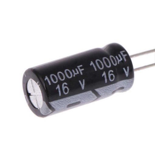 Electrolytic Capacitor 1000uF 16V Radial Polarized Aluminum Electrolytic Capacitor For Electronic Project Audio Speaker Circuit