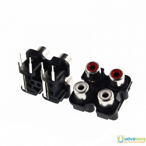 Female Stereo Audio Video Socket 4 Positions AV RCA Socket Connector PCB Panel Mount Adapter