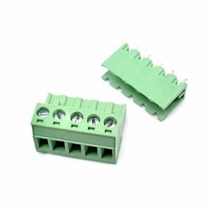 6Pin RIGHT Angle GREEN Color MALE & FEMALE Screws Terminal Block 6 Pin ...