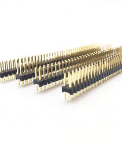 MALE 40×2 ROW Male Header Pin 40×2 Straight Pins Single Row 2.54mm Pitch Double Pin Male Header Connector Cables Strip For Breadboard Friendly