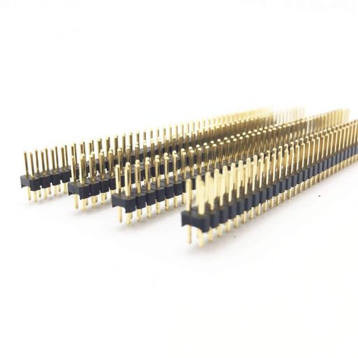 MALE 40×2 ROW Male Header Pin 40×2 Straight Pins Single Row 2.54mm Pitch Double Pin Male Header Connector Cables Strip For Breadboard Friendly