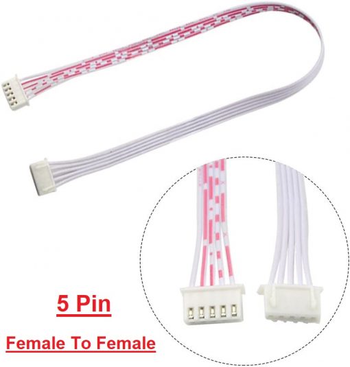 Female To Female 5 Pin Flexible 2.54mm Pitch JST XH Connector 27cm Wire With Cable For Electronics Engineering Projects Audio Video Sound Cable DIY