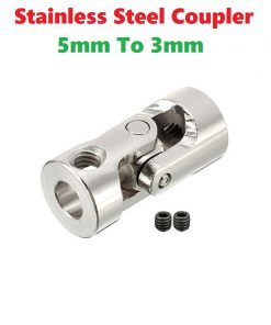 Stainless Steel Coupler 5mm To 3mm Universal Joint Motor Shaft Coupling Connector For RC Boat Electric Toy Car 775 DC Motor DIY