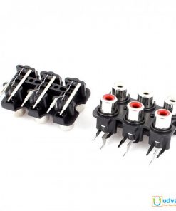 Female Stereo Audio Video Socket 6 Positions AV RCA Socket Connector PCB Panel Mount Adapter