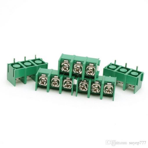 Green Color 3 Pin Plug-In PCB Mount Straight Screw Terminal Block Connector 8.5mm Pitch Socket Strips For Arduino