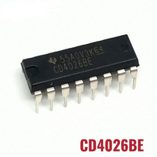 CD4026BE CD4026 CD-4026 4026 DIP-16 Pin Package Joh-nson Decade Counter with Seven Segment Display Driver CMOS IC Breadboard Friendly IC