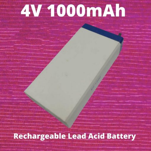 4×2 Inches 4V 1000mAh Rechargeable Lead Acid Battery