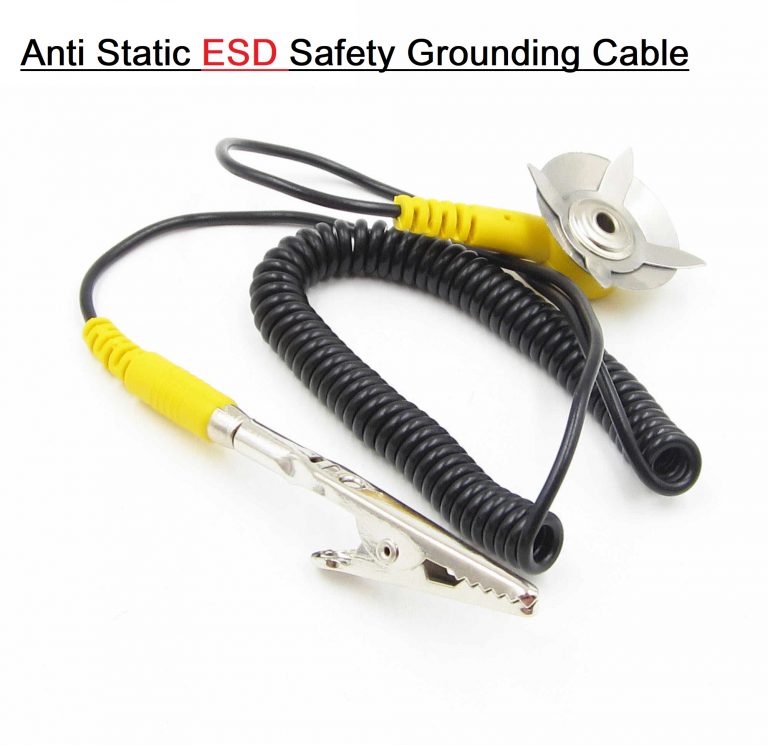 ESD Grounding Cable 1.5M ESD Anti Static Safety Clip