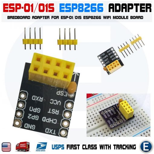 Breadboard Serial Adapter For ESP8266 ESP-01 ESP-01S Wifi Transceiver Module Breakout UART Module Kit