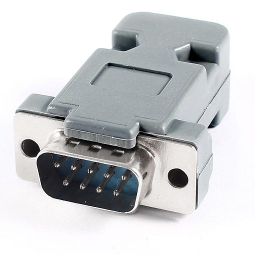 DB9 DB-9 Male RS232 9 Pin Serial Port Connector Jack Adapters With Shell Punching Needle Male Jack Computer Cable Connector