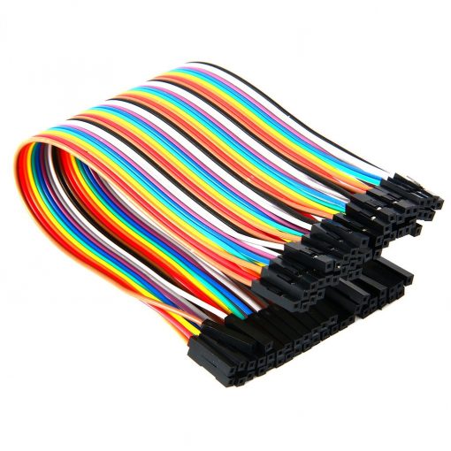 Jumper Wires Female To Female Ribbon Set Connecting Wire 40Pcs 20cm Breadboard Friendly Arduino Raspberry PI Electronics Projects Prototyping DIY