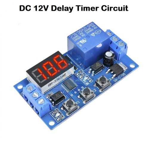 12V Delay Timer Circuit DC-12V DC12V Infinite Cycle Delay Timing Timer Relay ON OFF Switch Loop Module Timer Cycle Control Multifunction Circuit With LED Display