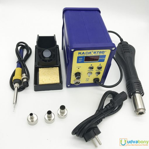 Soldering Station-KADA 878D+ SMD Hot Air Gun Rework Station With Solder Iron