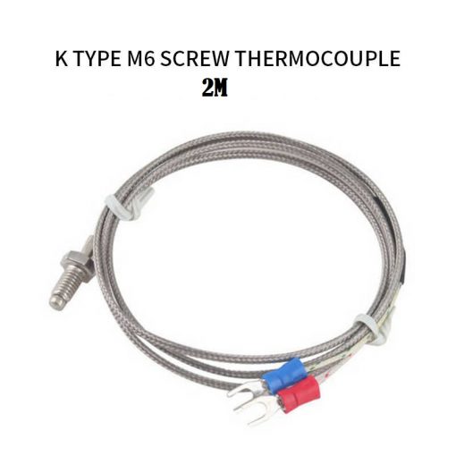 K Type Thermocouples 2 Meters Cable Probe M6 Screw For Industrial General Purpose Temperature Controller Sensor