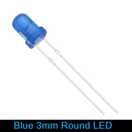 LED Blue 3mm Round LED Light Emitting Diode Basic Blue Light Bulbs For Electronics Project Indicator Front Panels Light DIY