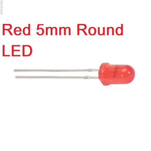 LED Red 5mm Round LED Light Emitting Diode Basic Red Light Bulbs For Electronics Project Indicator Front Panels Light DIY