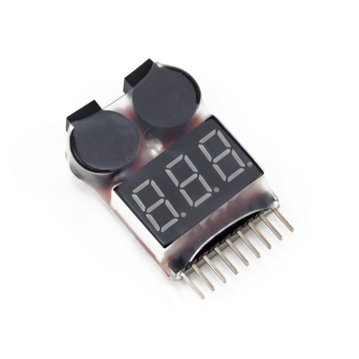 Li-po Battery Tester 1-8S  Lipo Battery Voltage Tester Volt Meter Indicator Checker Dual Speaker Low Voltage Buzzer Alarm 2 In 1 2s 3s 4s 8s