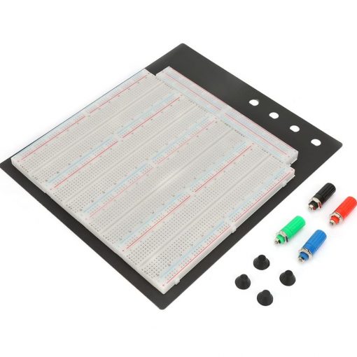 GAINT BREADBOARD 3220 Breadboard Giant Solderless 3220 Tie Points Pin Leads Brass Metal Clips White Bread Board With Plate & Binding Post