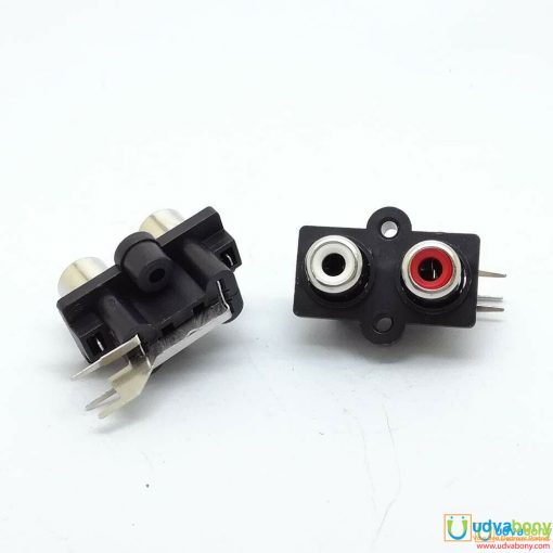 Female Stereo Audio Video Socket 2 Positions AV RCA Socket Connector PCB Panel Mount Adapter 