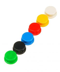 Round Cap 12x12x7.3mm Push Button Multicolor Round Caps