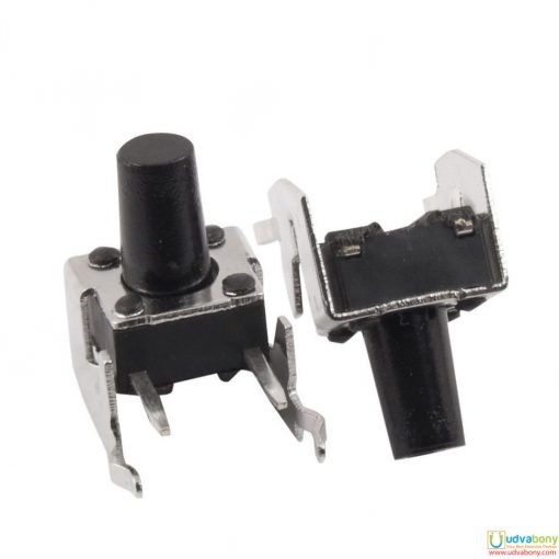 Tact Switch 90 degree bend Black