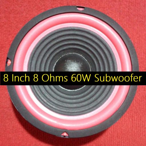 SIYAM-8 Multimedia 8 INCH 8 Ohm 60W Subwoofer Speaker 8″ Inch 4 Ohm Audio Amplifier 60W Speaker 200mm Audio Speaker 8 Inch Subwoofer Speaker Amplifier Speaker For Sound Box Home Theater Amplifier