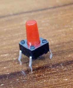 RED Head 6mm Momentary 4Pin Tactile Tact Push Button Switch 4 Pin 6x6x10mm On Off DIP Through Hole Touch Switch Momentary Push Button Switch Square Push Switch Light Switches