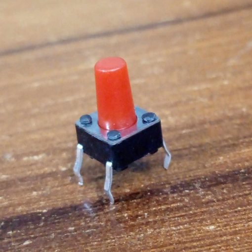 RED Head 6mm Momentary 4Pin Tactile Tact Push Button Switch 4 Pin 6x6x10mm On Off DIP Through Hole Touch Switch Momentary Push Button Switch Square Push Switch Light Switches