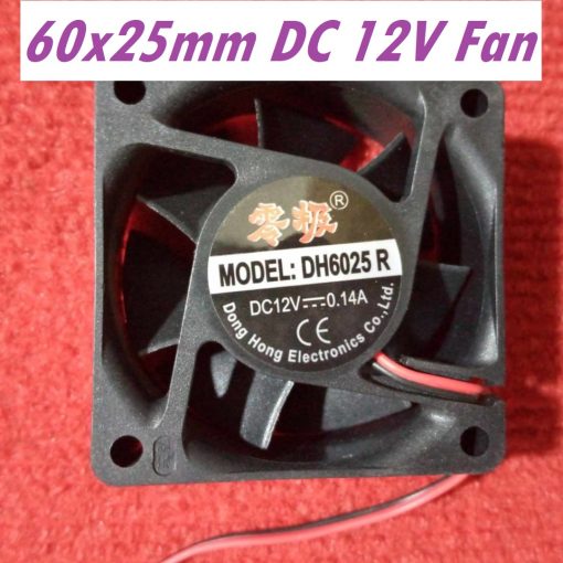 60mm 2.3" Inch 12V Cooling Fans 6025 DC 12V 0.14A 60x60x25mm Fan Heatsink Cooler Cooling Fan Radiator Heat Dissipation Fan With Cables