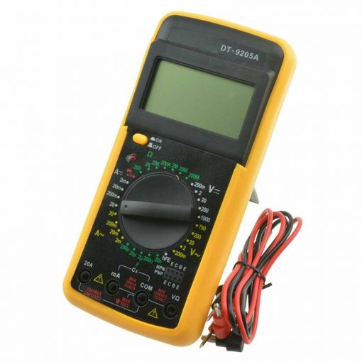 DT9205A 9205A Digital Multimeter DT9205A Voltage Ampere Ohm Meter Test Probe Extra Large Screen LCD Display Full Range Protection With Auto Power Off