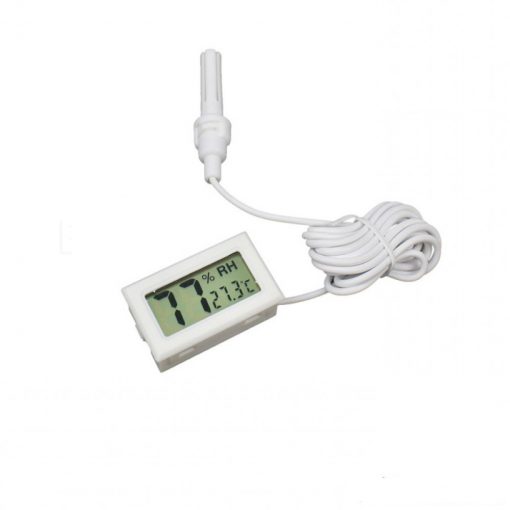 LCD Display Digital Temperature Humidity Meter Gauge Thermometer Hygrometer Indoor 1.5M Cable Sensor Probe Humidity Meter