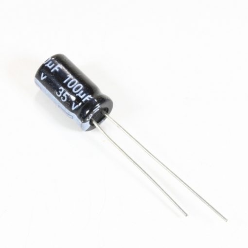 Radial 100uF Electrolytic Capacitor 35V