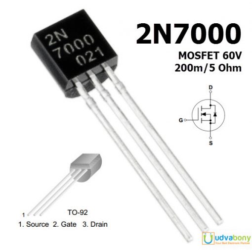 2N7000 MOSFET 60V, 200mA