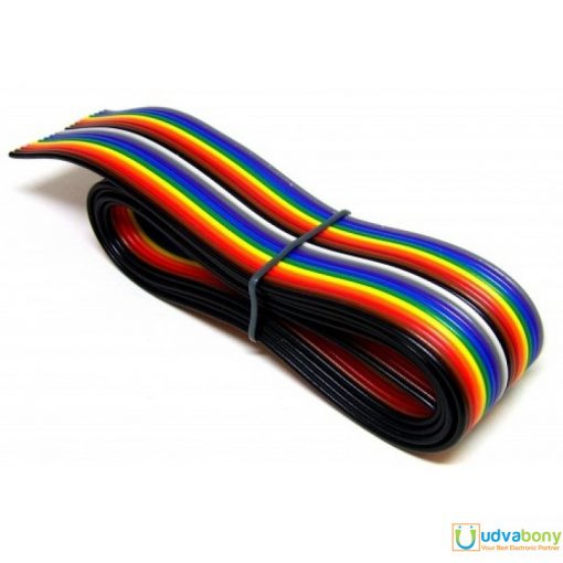 Multicolor Flexible 10 Wire 1 Feet Inside Lead Soldering Wire Ribbon Rainbow Flat Cable Wire Strip Connector 