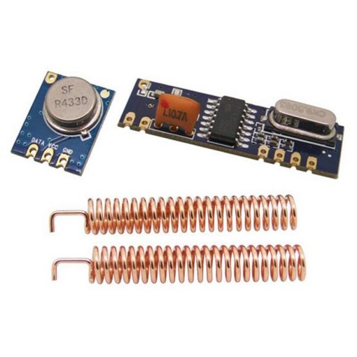 STX882 Ask Transmitter Module & SRX882 Super Heterodyne Receiver Module With Copper Helical Spring Antenna 433MHz 100 Meters 