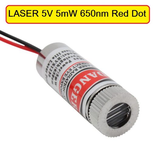 LASER 5V 5mW 650nm Red Dot Laser Diodes Module Pointer Steel Head Adjustable Red Laser Dot Diode Laser Pointer