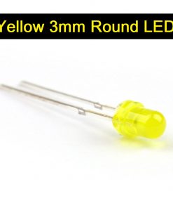 LED Yellow 3mm Round LED Light Emitting Diode Basic Yellow Light Bulbs For Electronics Project Indicator Front Panels Light DIY