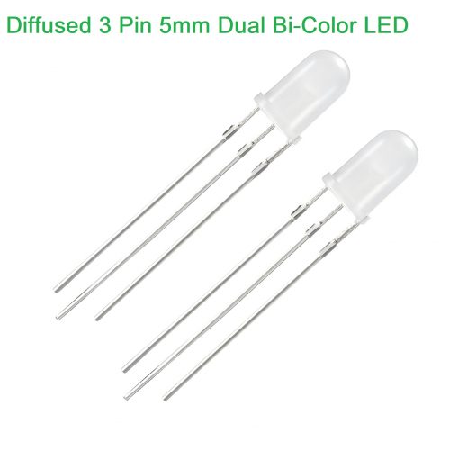 Supper Bright Diffused 3 Pin 5mm Dual Bi-Color LED Diode Lights Emitting Diodes LEDs Blinking Bulb For Electronics Science Project