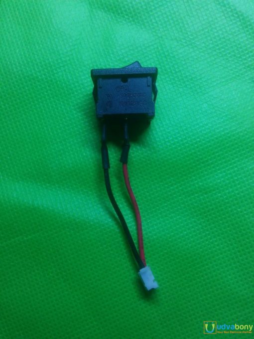 Rocker Boat Switch 6A AC 250V Black With Cable